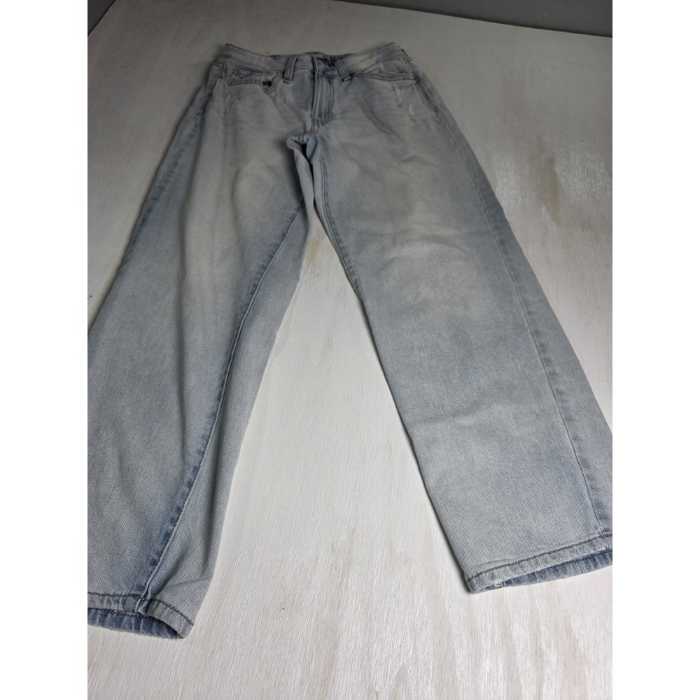 SO Good For Life High Rise Baggy Jeans Womens 5/27 Blue Denim Distressed EUC